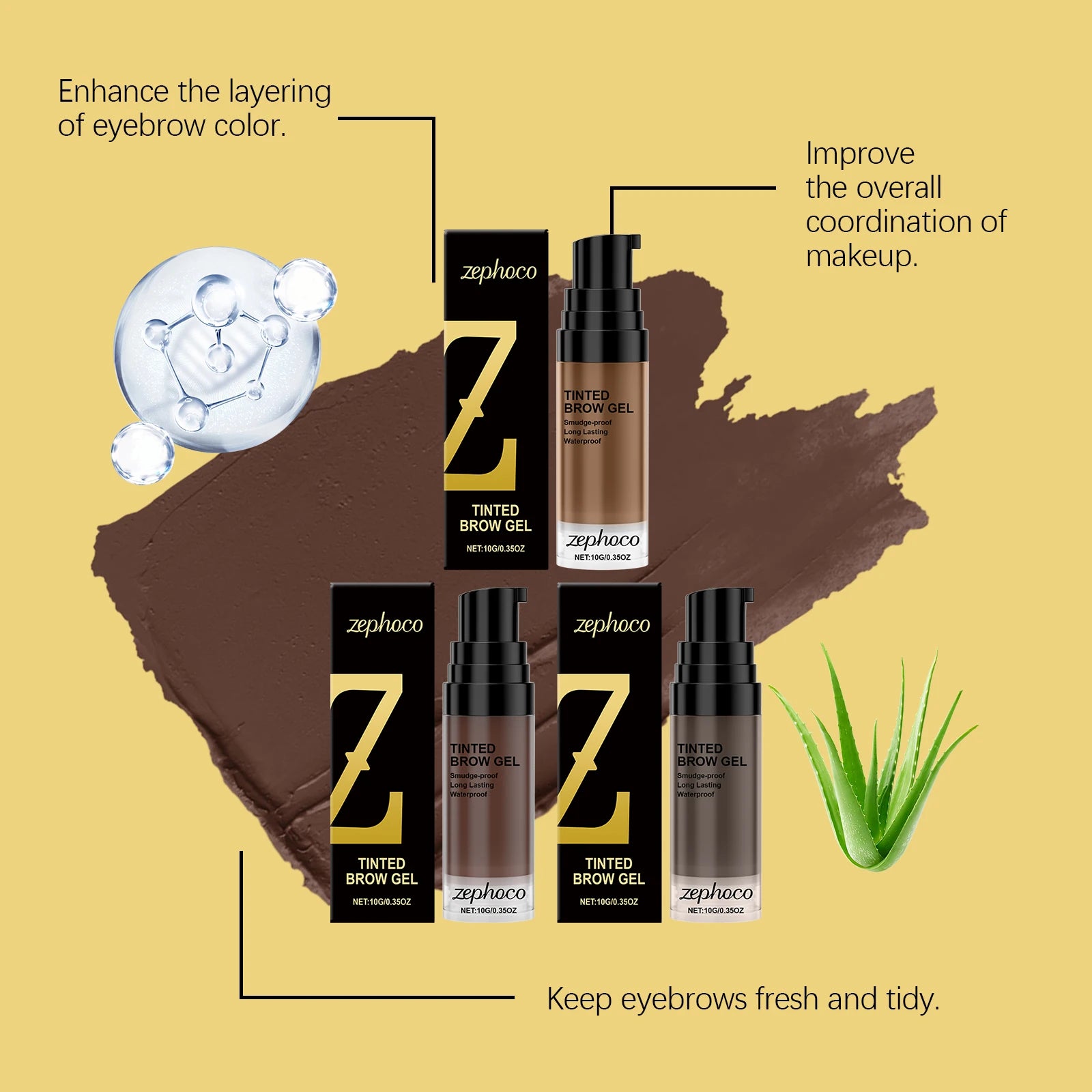 10G Natural Brow Dye Cream Long Lasting Color Smudge Proof Water Resistant Defines Clear Brow Shape Smoothing Eyebrow Makeup Oasis Select