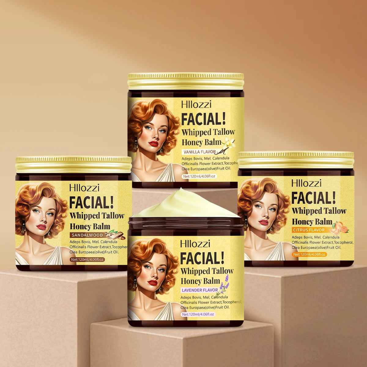 Whipped Tallow Cream, Moisturizing Face and Body Lotion, Skin Care, Lip Balm, Moisturizing, Oasis Select