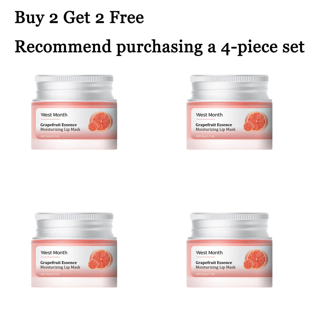 20G Grapefruit Essence Lip Mask Deep Moisturizing Fade Fine Lines Improve Skin Texture Smoothing Restoring Gloss Nourishing Gloss Lip Mask Oasis Select 4 pcs United States