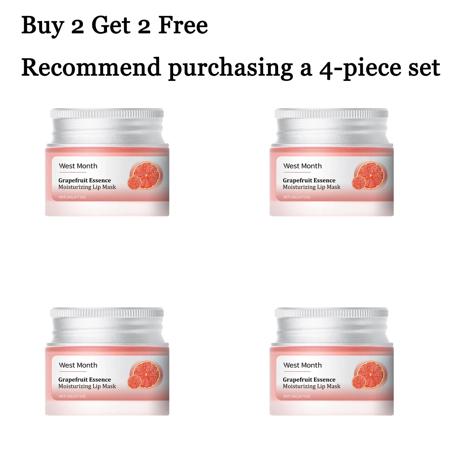 20G Grapefruit Essence Lip Mask Deep Moisturizing Fade Fine Lines Improve Skin Texture Smoothing Restoring Gloss Nourishing Gloss Lip Mask Oasis Select 4 pcs United States