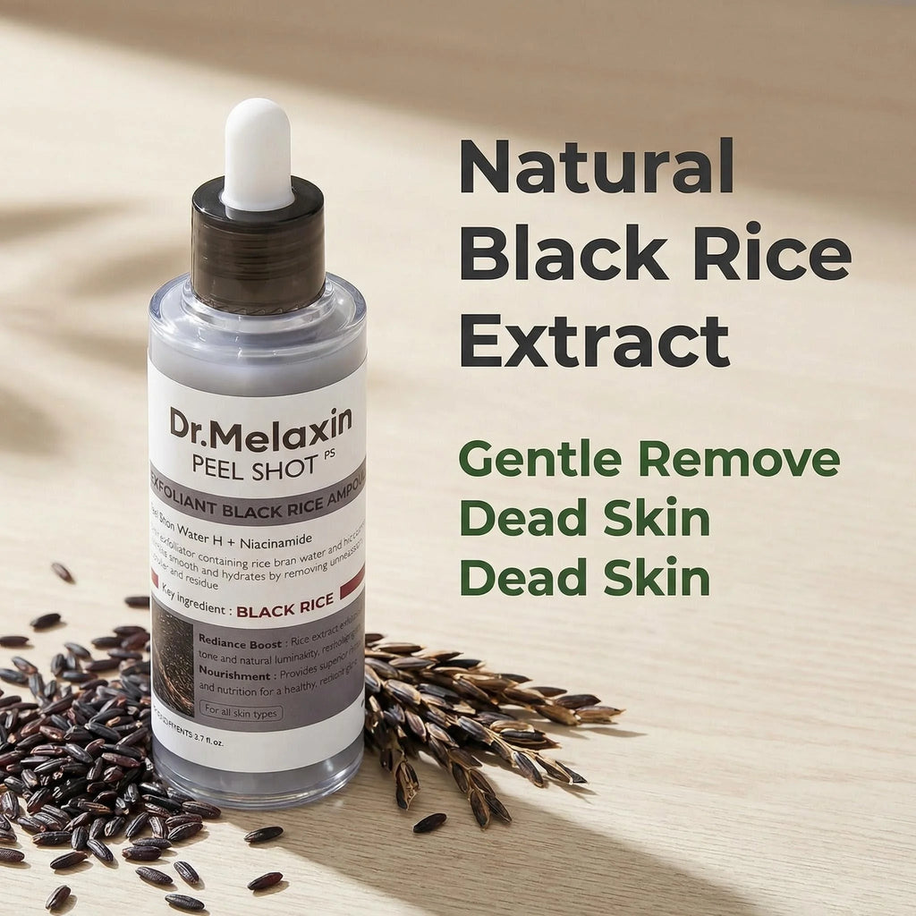 Black Rice Exfoliating Ampoule 80ml – AHA BHA & Niacinamide Exfoliating Face Serum Oasis Select