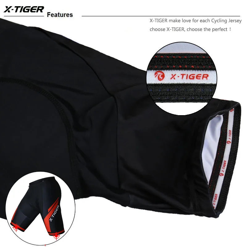 X-TIGER Cycling Shorts Men Padded Gel Mountain Bike Shorts Breathable Professional Bicycle Team Clothing Oasis Select