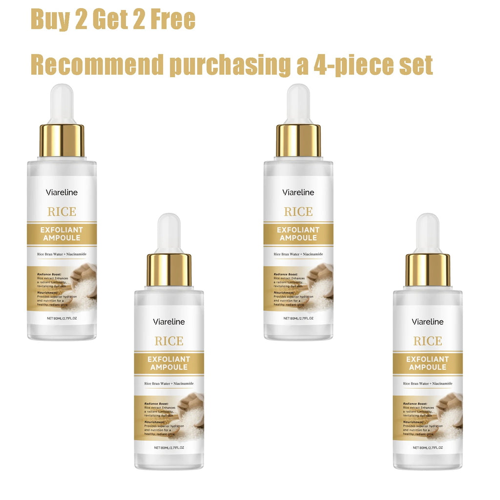 80ML Facial Exfoliating Serum Gentle Cleaning Face Refining Pore Revitalizing Dullness Glowing Smoothing Soften Facial Essence Oasis Select 4 pcs United States