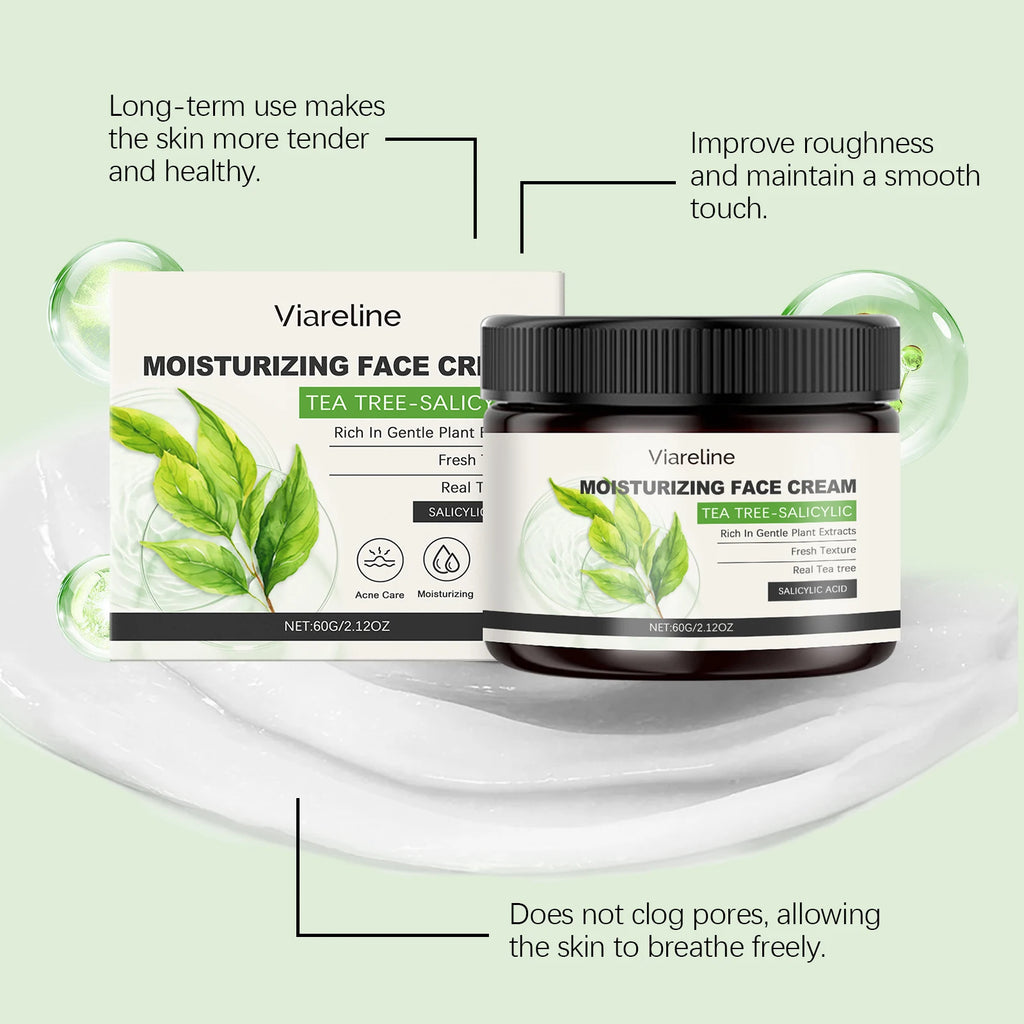60G Salicylic Acid Facial Cream Gentle Moisturizing Refines Pores Brightening Improve Roughness Smoothing Non-greasy Face Lotion Oasis Select