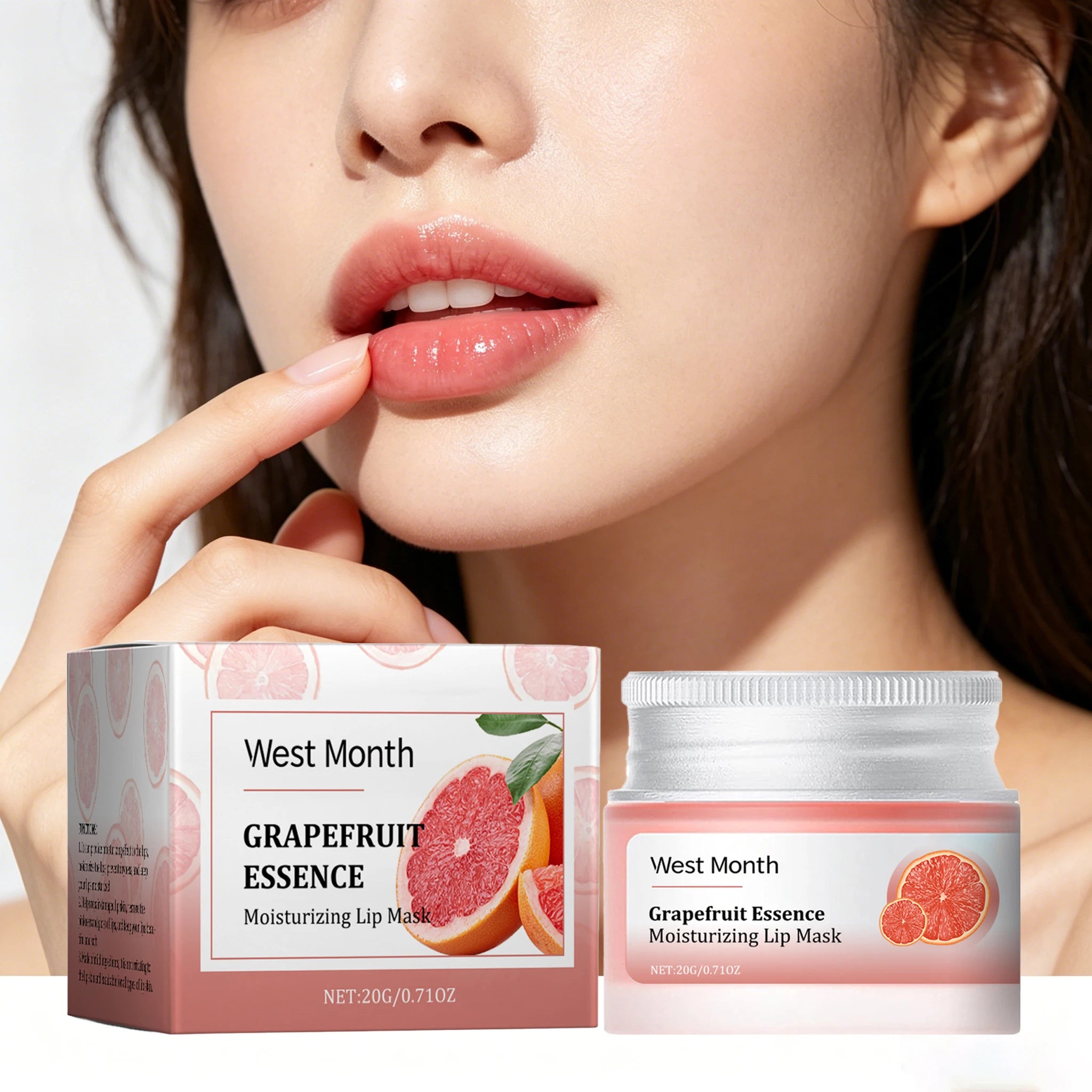 20G Grapefruit Essence Lip Mask Deep Moisturizing Fade Fine Lines Improve Skin Texture Smoothing Restoring Gloss Nourishing Gloss Lip Mask Oasis Select