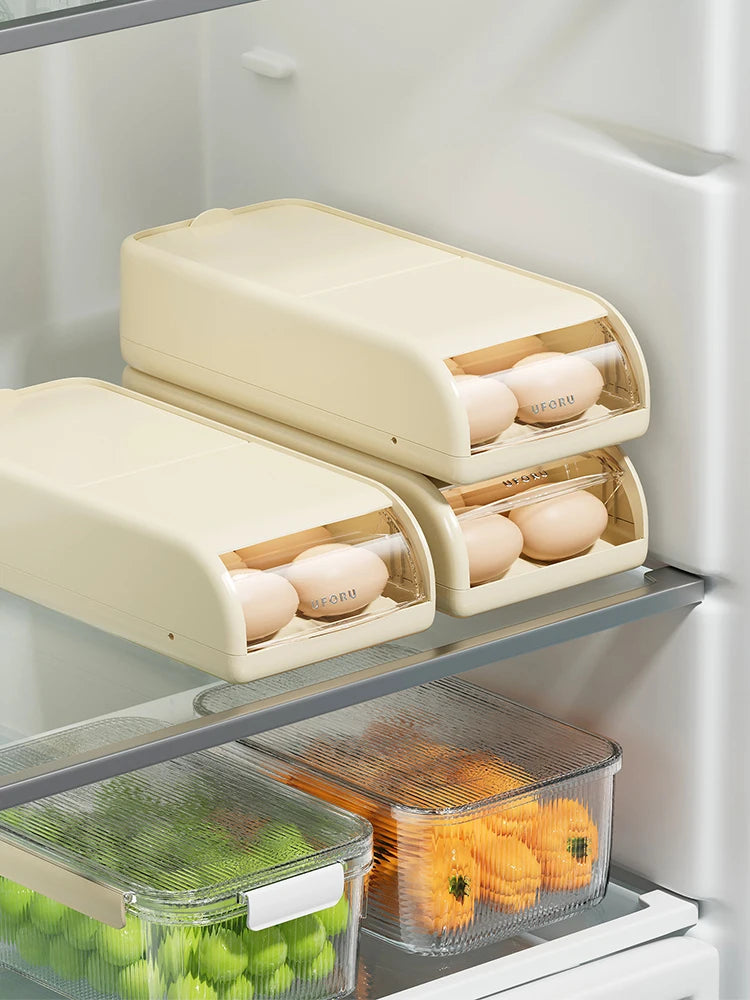 Egg Holder Holds, Egg Container for Refrigerator, Countertop, or Cupboard , Egg Drawer Tray Oasis Select