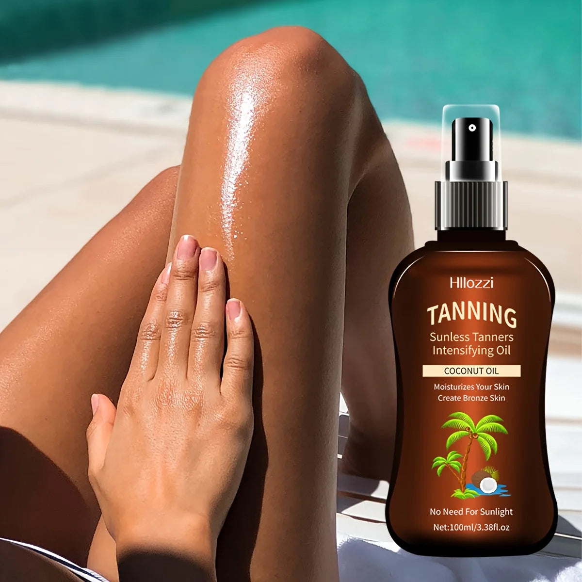 100ml/3.38fl.oz Coconut Tanning Oil Sunless TannersIntensifying Oil Sunless TannersIntensifying Oil New Summer Products Oasis Select