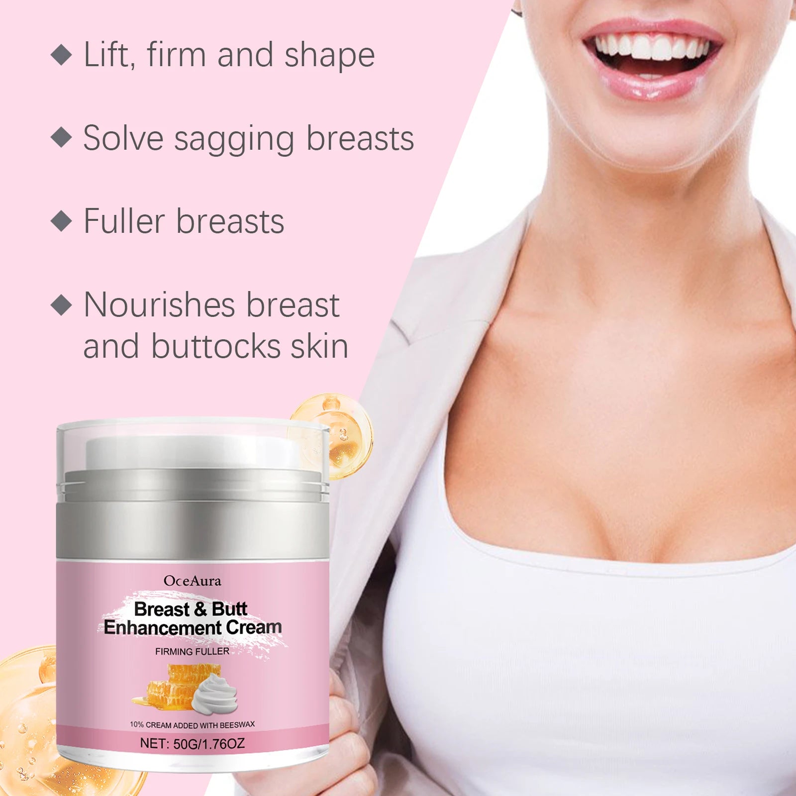 Oceaura Beauty Breast Cream Nourishing Breast Butt Enhancement Improve Skin Elasticity Massage Smoothing Breast Care Cream Oasis Select