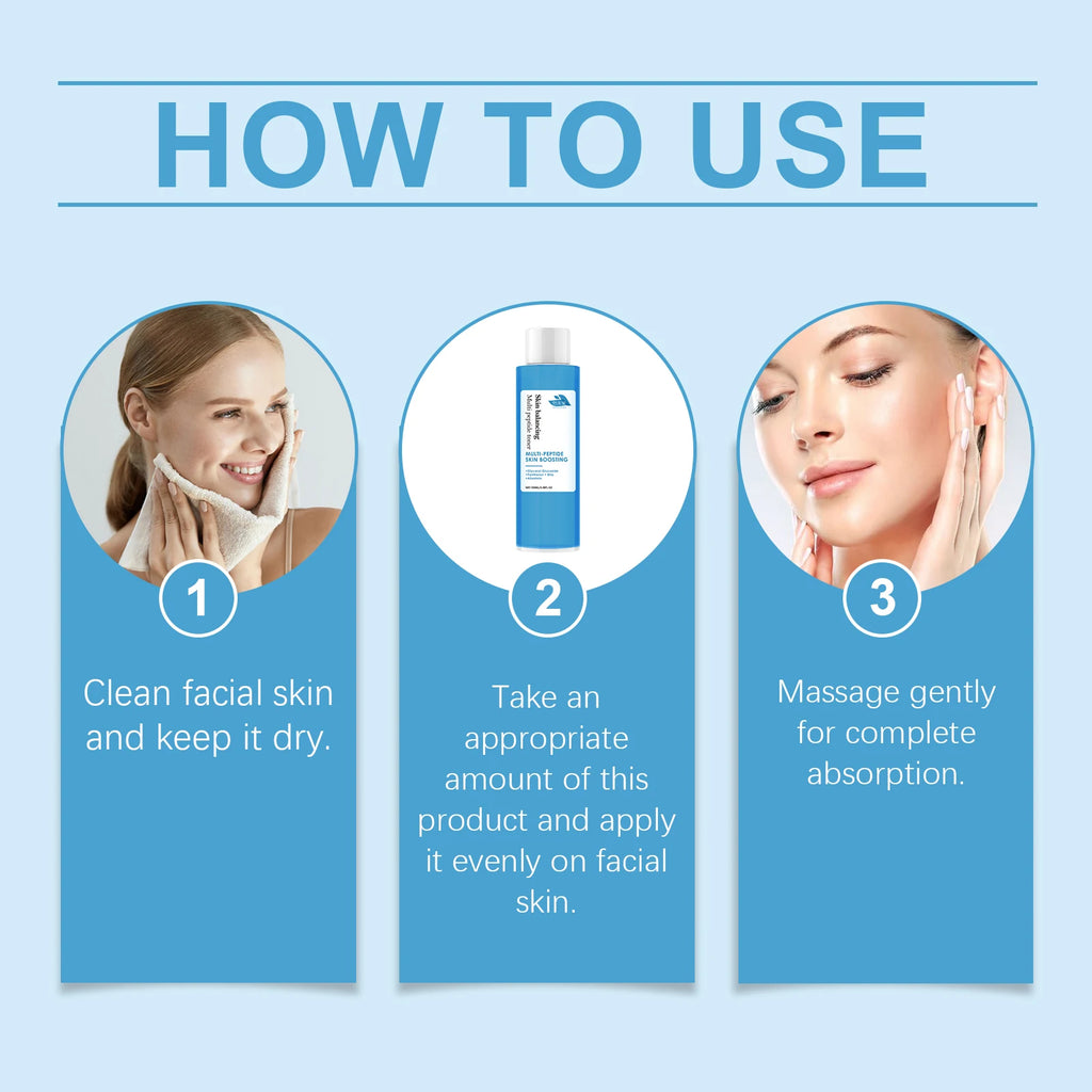 100ML Multi Peptide Facial Toner Deep Moisturizing Enhance Smoothness Boosts Skin Elasticity Softening Face Toner for Daily Use Oasis Select