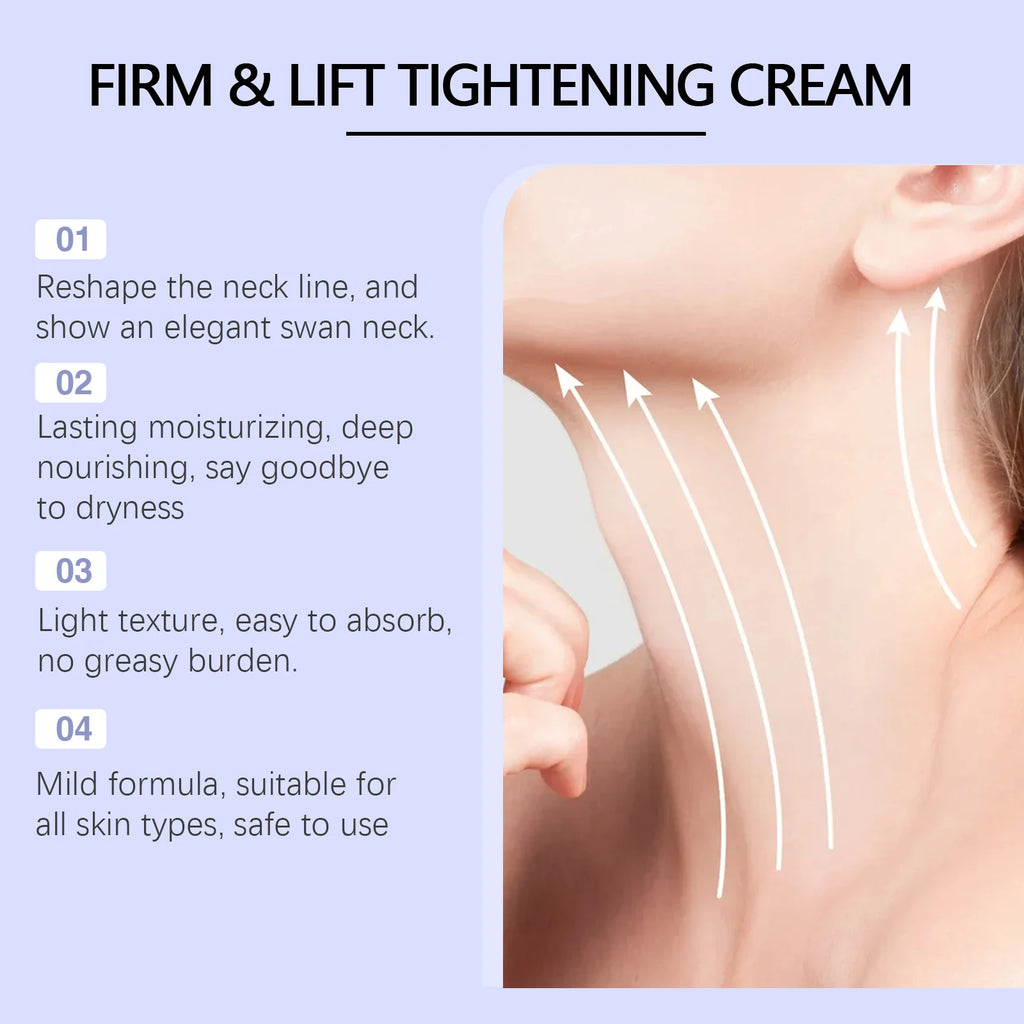 50g Neck Care Cream Deep Nourishing Boosts Skin Elasticity Refreshing Non-greasy Tightening Lifting Fade Fine Lines Hydrating Neck Care Lotion Oasis Select