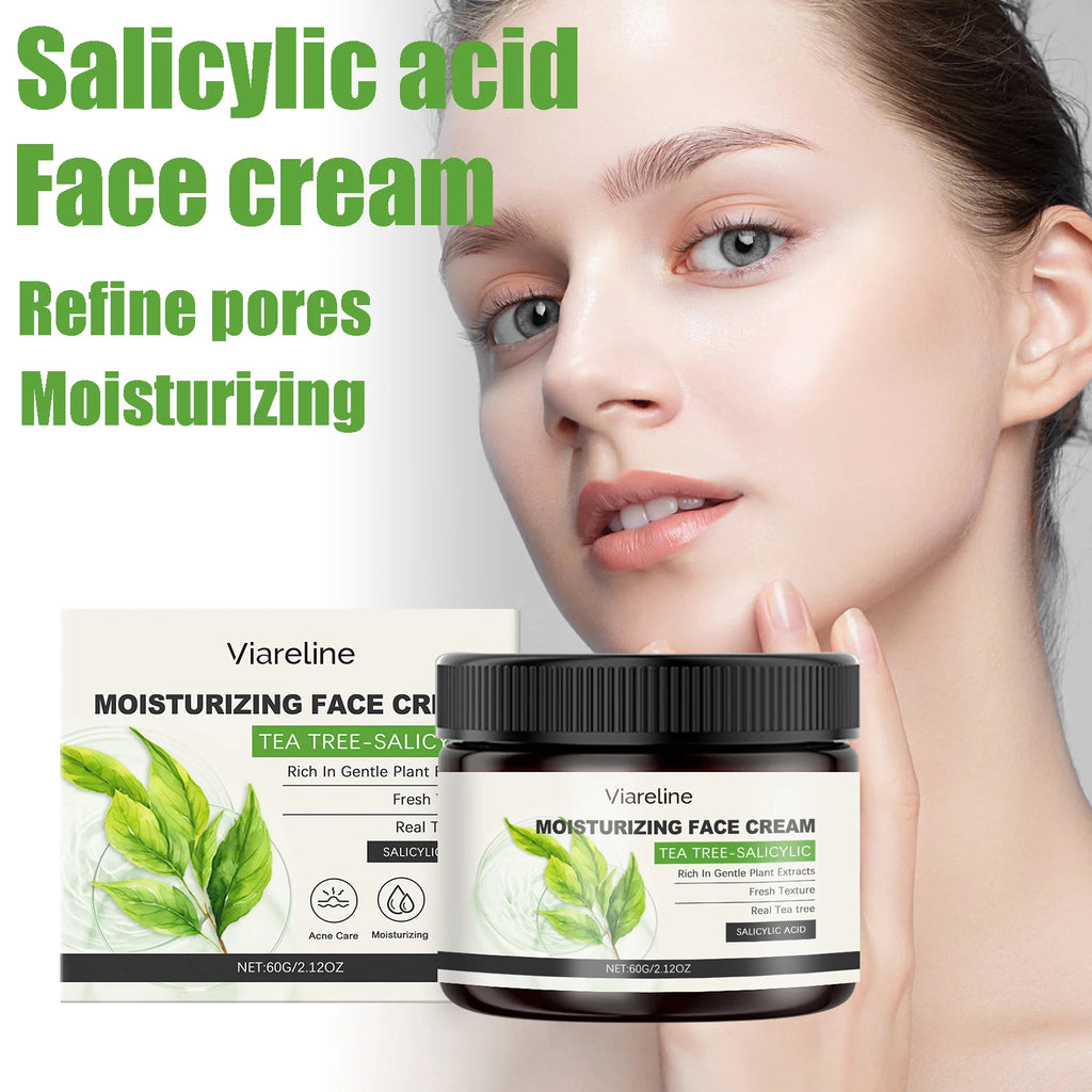 60G Salicylic Acid Facial Cream Gentle Moisturizing Refines Pores Brightening Improve Roughness Smoothing Non-greasy Face Lotion Oasis Select
