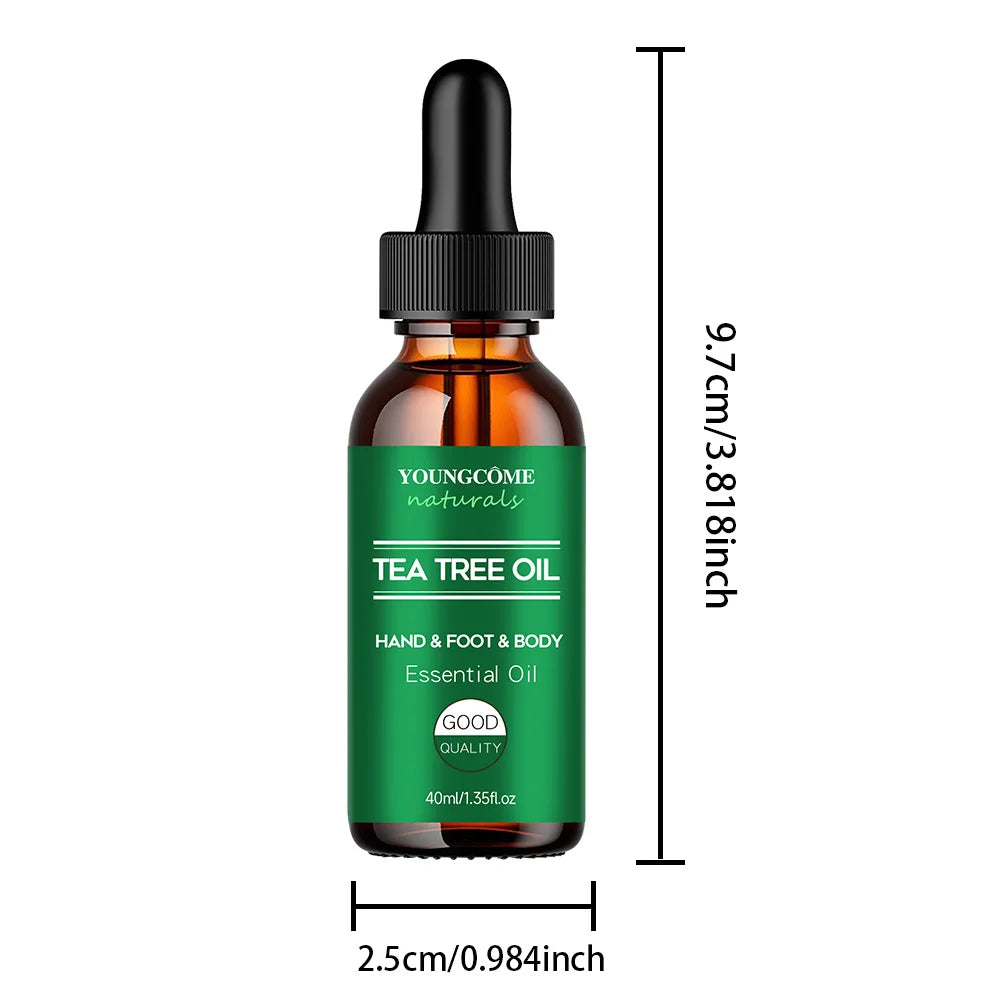 Tea tree essential oil for skin care, massage, shower, diffuser relaxing essential oil for face, body, nails, hair, skin care Oasis Select 40ml