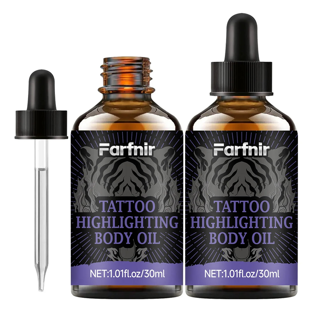 Tattoo highlighting oil, brightens skin tone, nourishes the skin, enhances radiance, and protects tattoos. Oasis Select highlighting 2PCS