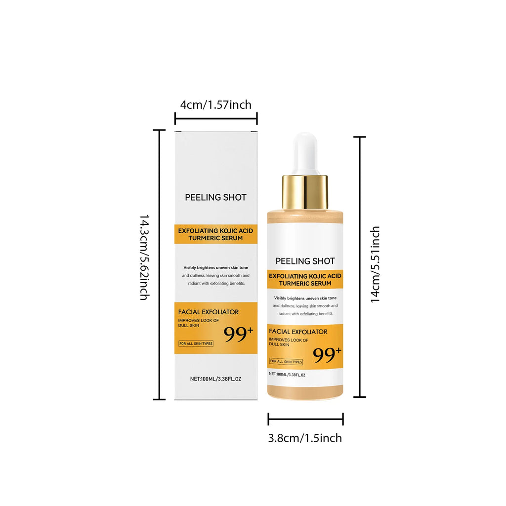 100ML Turmeric Kojic Acid Face Serum Gentle Moisturizing Nourishing Improve Skin Texture Refreshing Non-sticky Smooth Face Serum Oasis Select