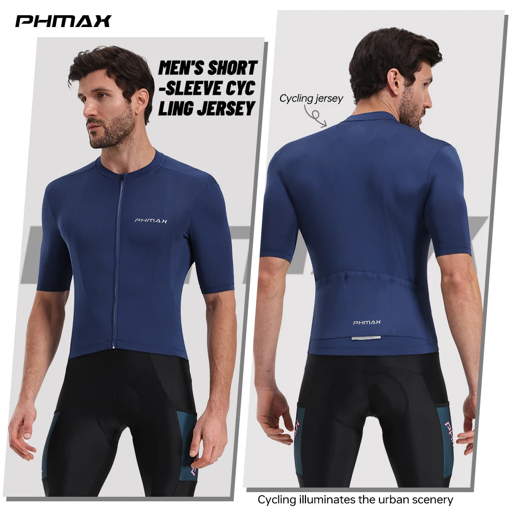 PHMAX Men's Cycling Jersey High Performance Short Sleeves bicycle shirts for men Summer Breathable MTB Road Bike Cycling Jersey Oasis Select