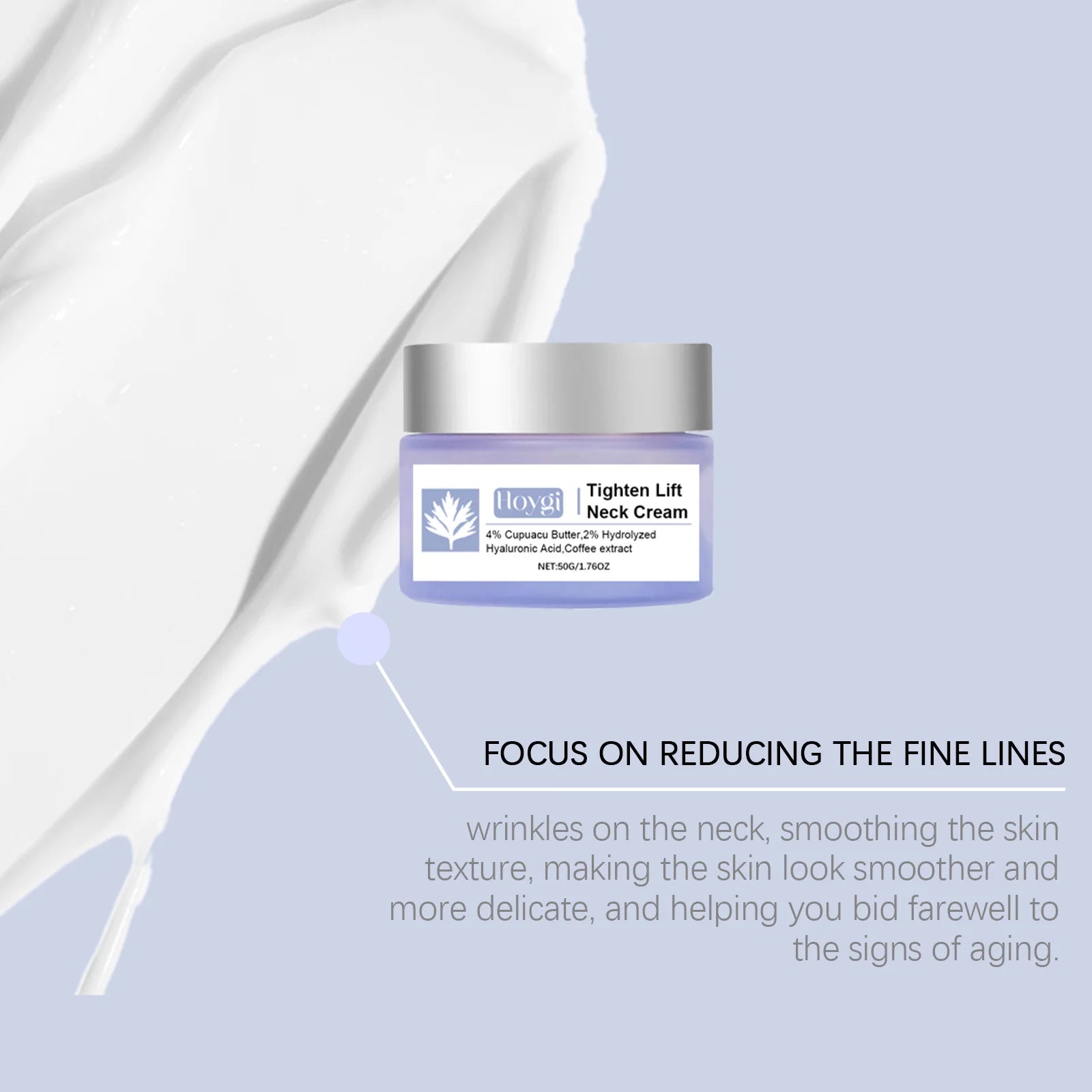 50g Neck Skin Care Cream Moisturizing Nourishing Pores Enhance Skin Elasticity Firming Refreshing Non-greasy Glowing Tightening Neck Lotion Oasis Select