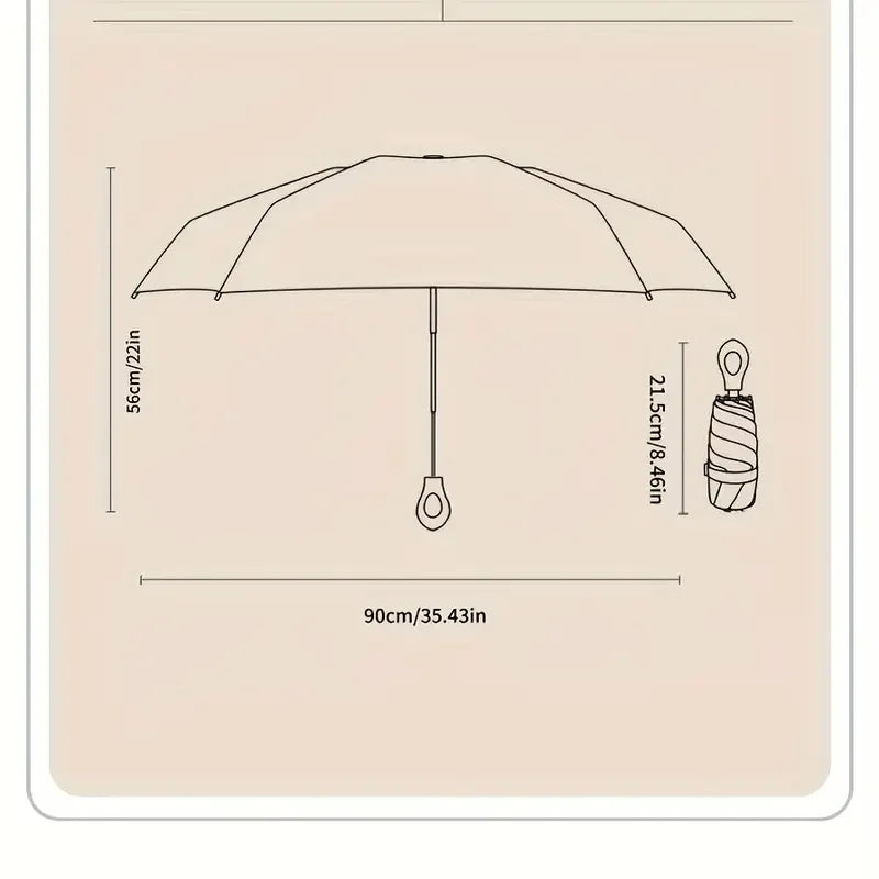 Dual-purpose mini parasol, windproof and rainproof, foldable, small and portable, suitable for outdoor use and sun protection Oasis Select