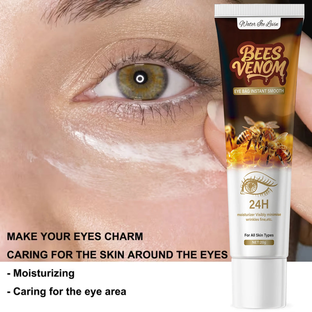 Firming Bee Venom Eye Cream for Under Eye Bags & Dark Circles,Moisturizer with Hyaluronic Acid & Collagen, All Skin Types Oasis Select