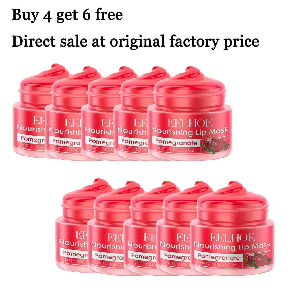 10G Pomegranate Lip Mask Deep Nourishing & Moisturizing Fade Lip Lines Remove Dead Skin Restoring Gloss Smoothing Non-greasy Softening Lip Mask Oasis Select 10 pcs United States
