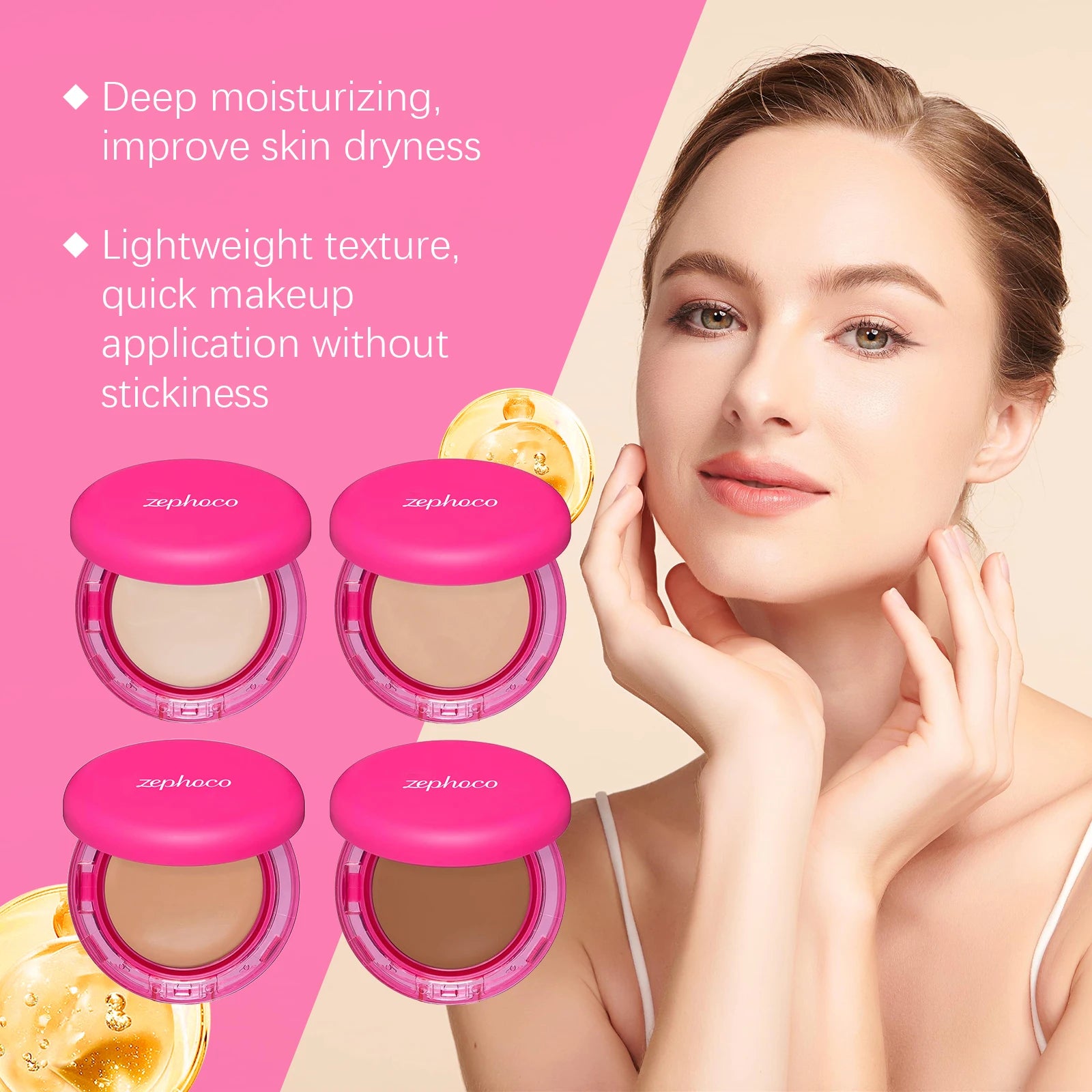 4 Color Moisturizing Face Concealer Foundation Balm Oil Control High Coverage Matte BB Cream Invisible Pores Lasting Foundation Oasis Select