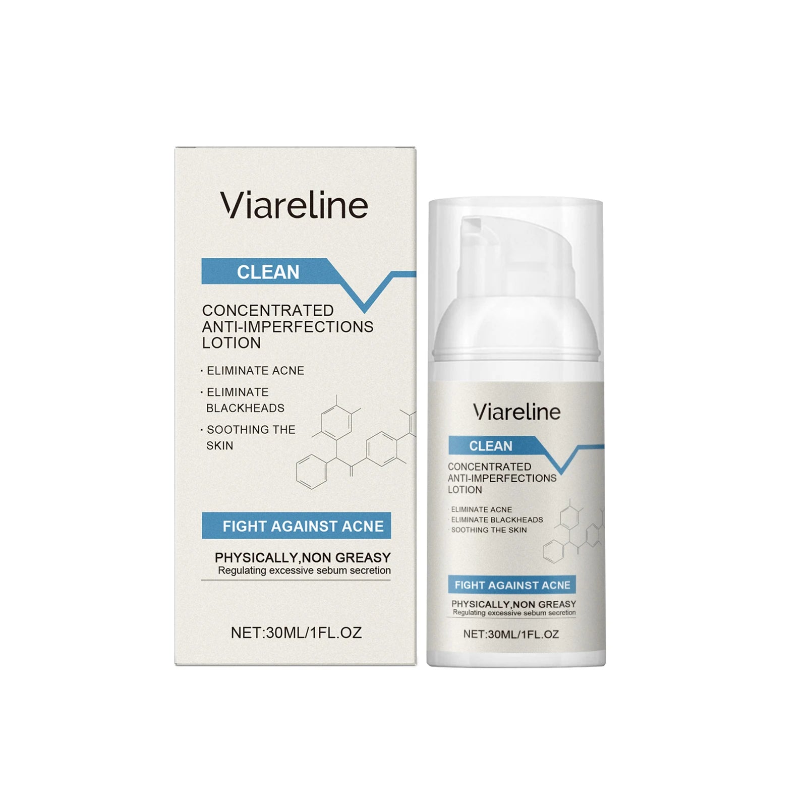 Viareline Salicylic Acid Acne Lotion – Clear Blackheads 30ml Acne Care Lotion Oasis Select 30g United States