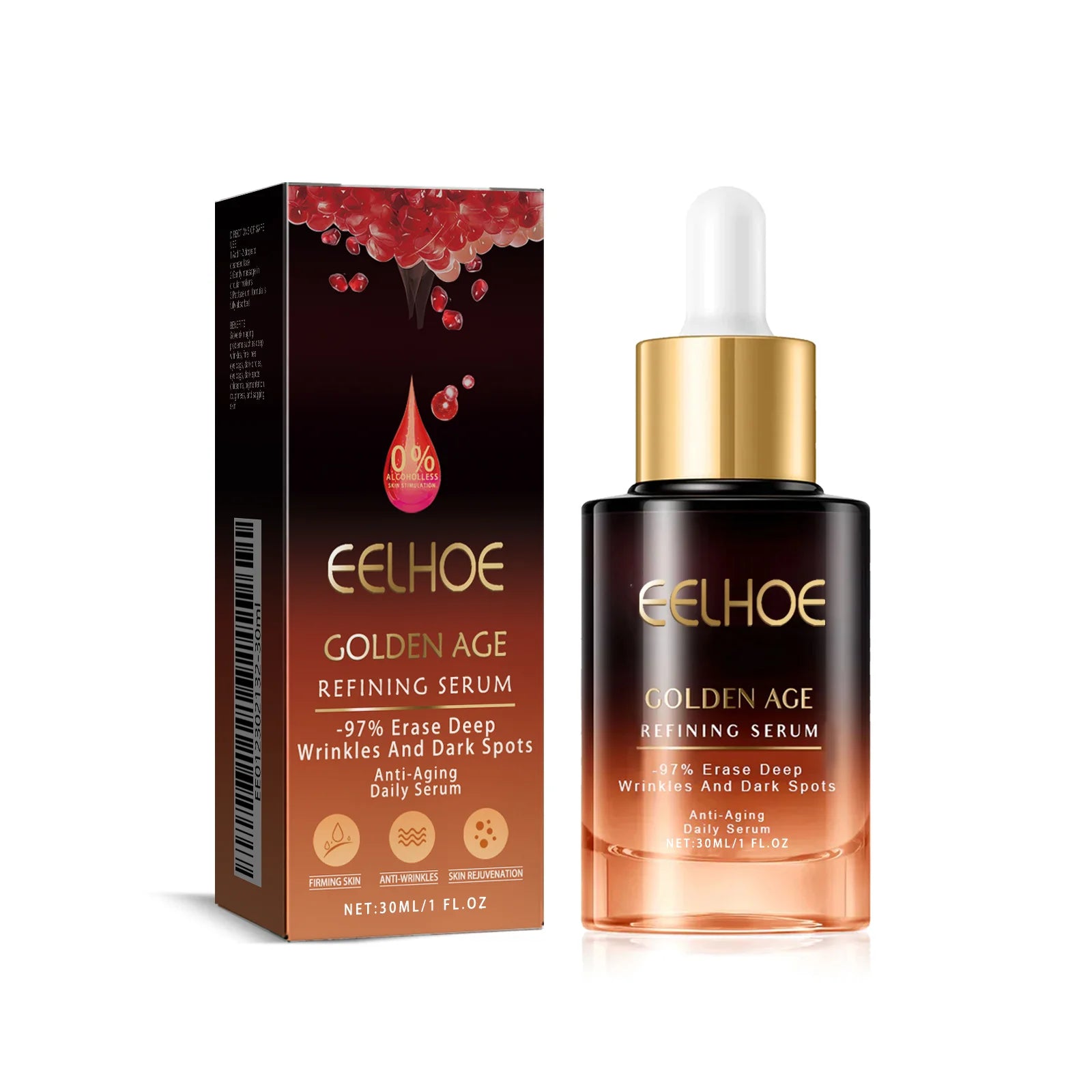 30ML Refining Face Serum Deep Moisturizing Fade Fine Lines Enhance Skin Elasticity Improve Firmness Rejuvenation Facial Serum Oasis Select 30g United States