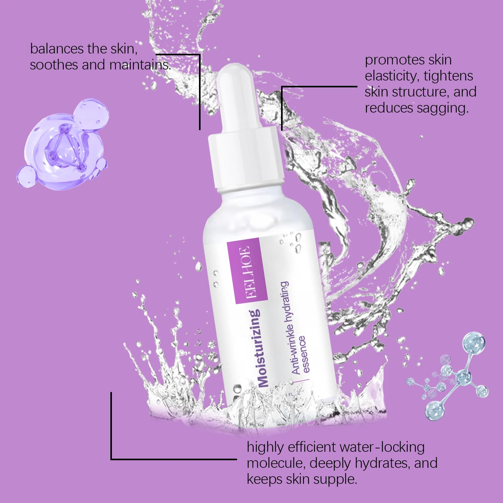 30ML Face Hydrating Serum Deep Moisturizing Improve Roughness Smoothing Repairing Damaged Skin Fade Fine Lines Improve Skin Elasticity Face Serum for All Skin Types Oasis Select