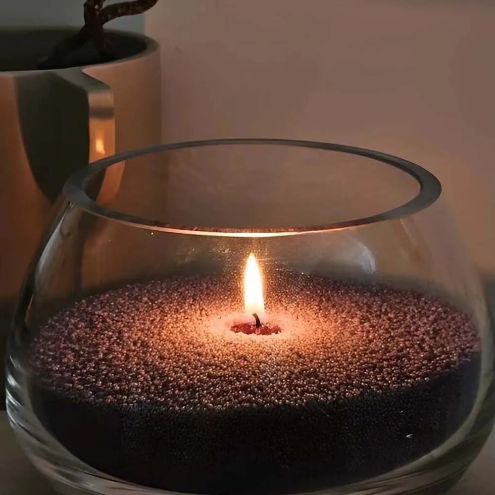 200G Candle Making Kit Black Pearled Sand Beaded Wax DIY Candle Candle Making 10PCS Wicks 2PCS Centering Devices 40 Stickers Dot Oasis Select