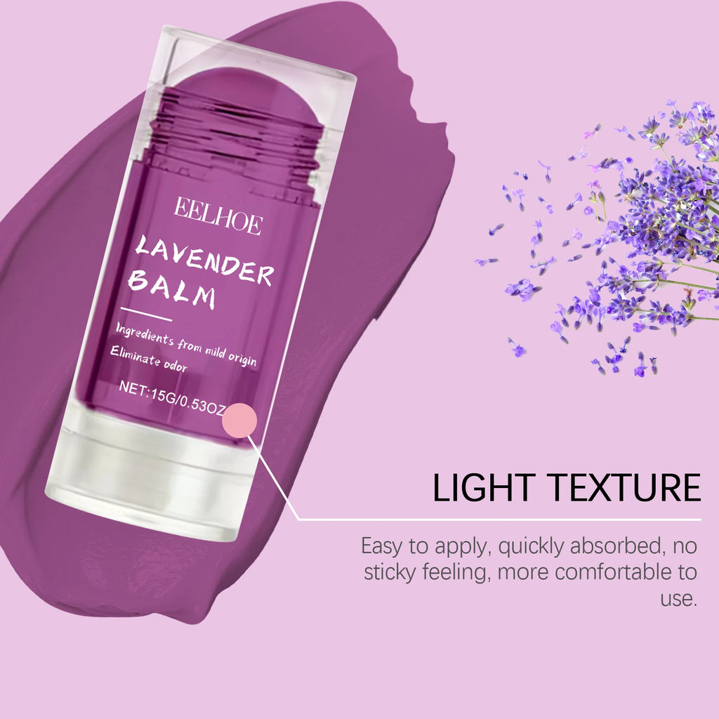 15G Lavender Body Balm Portable Moisturizing Skin Lasting Fresh Floral Fragrance Eliminate Bad Odor Body Deodorant Cream Stick Oasis Select