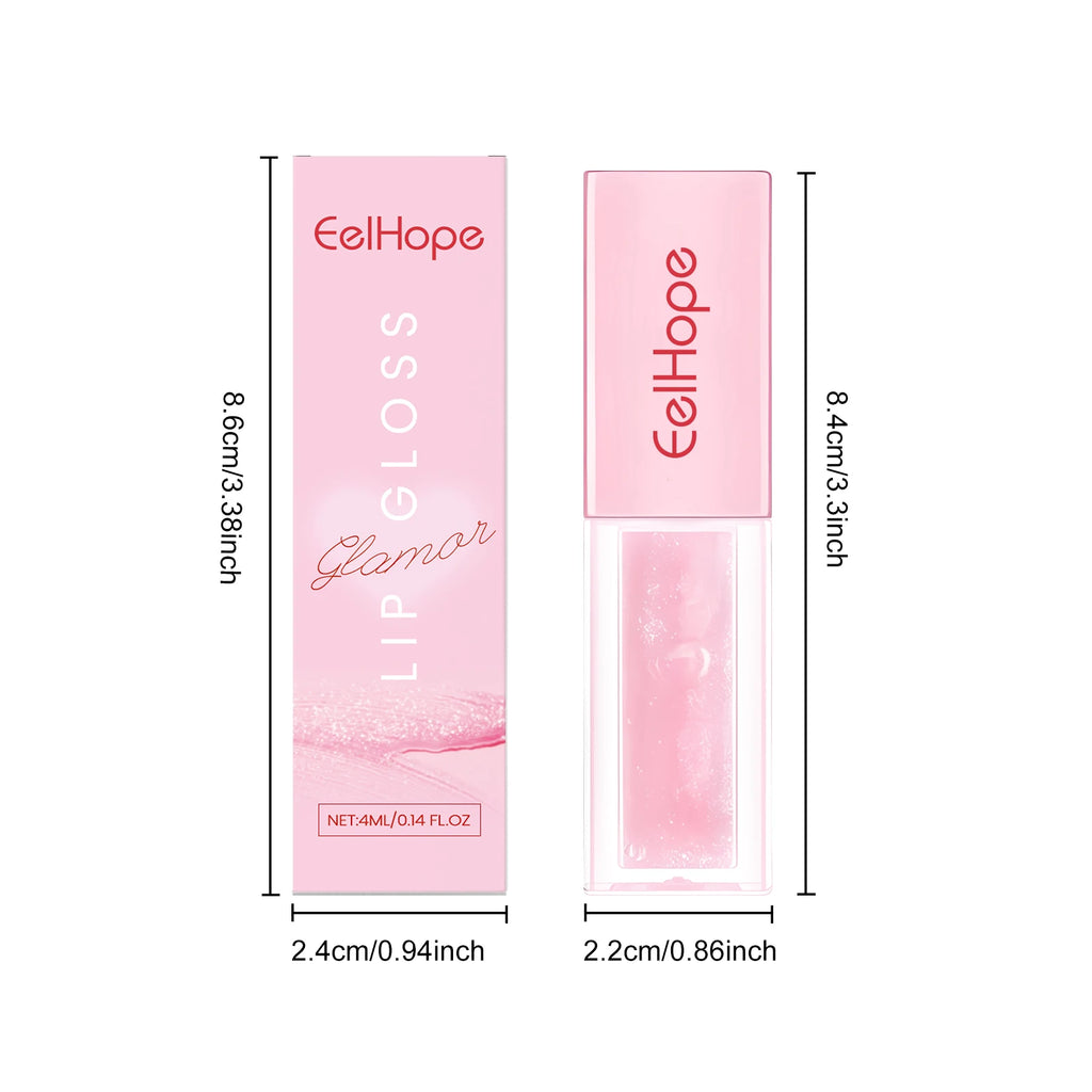 4ML Lip Gloss Moisturizing Reduce Lip Lines Improve Skin Texture Lasting Bright Color Restoring Gloss Non-sticky Beauty Makeup Lip Balm Oasis Select