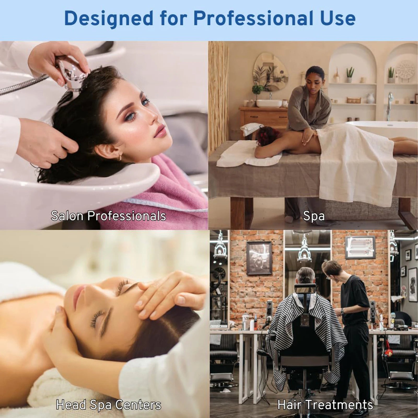 Shampoo Sink Shower Head Hair Spa Waterfall Shower Water Circulation Head Equipment for Shampoo Sink for Women Beauty Salon Oasis Select