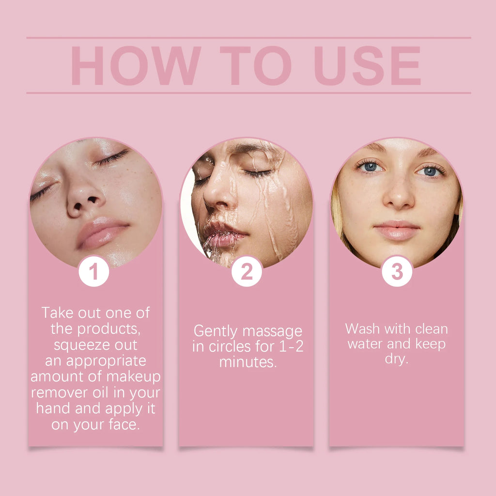 12PCS Gentle Makeup Remover Oil Deep Moisturizing Cleaning Pores Non-tight Strengthen Skin Barrier Soothing Redness Glowing Oil Control Facial Makeup Remover Oasis Select