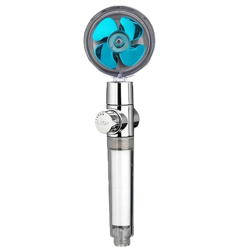 360° Turbine Handheld Shower Head – High Pressure & Water Saving