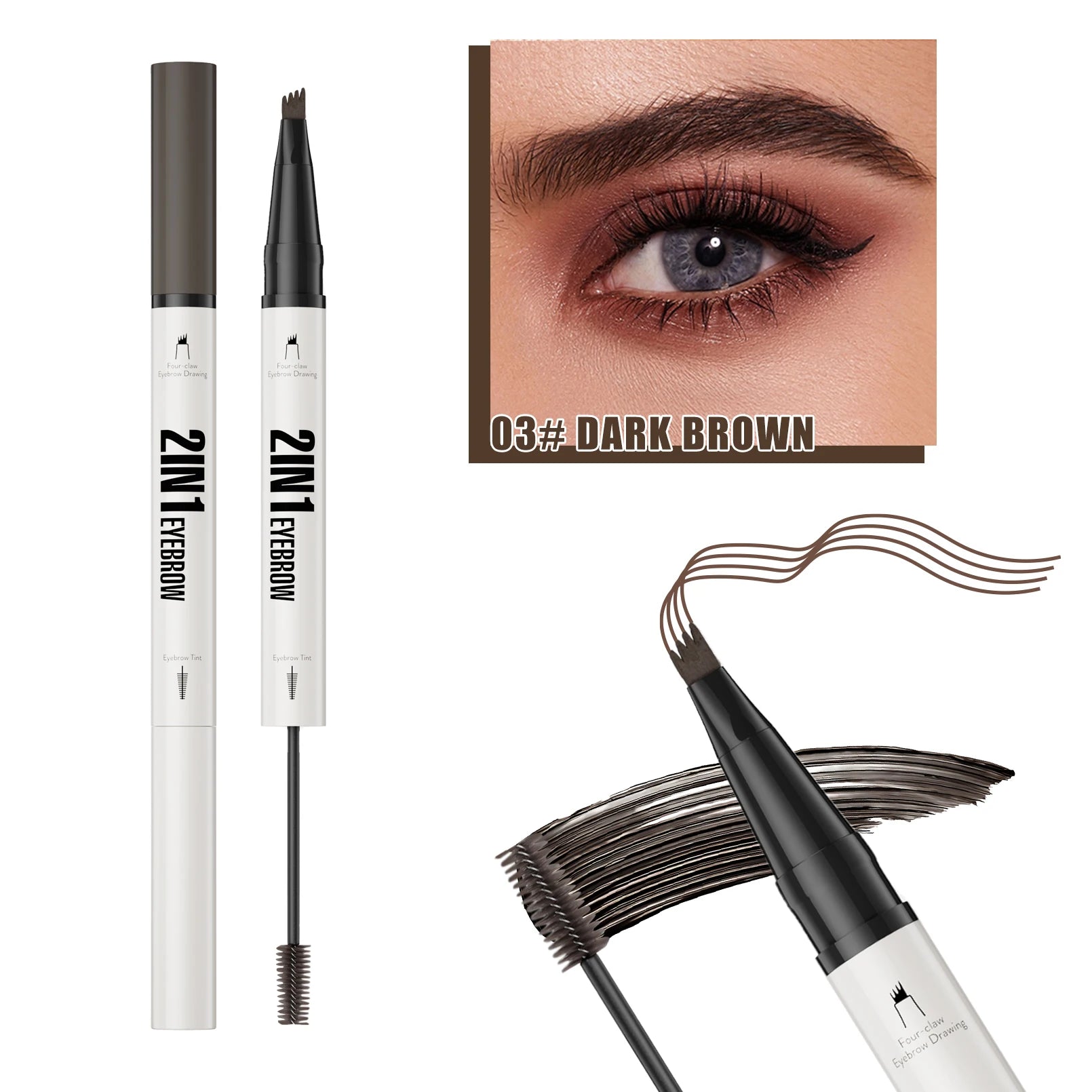 Hello Kiss 4D Microblading Eyebrow Pen – Waterproof Liquid Brow