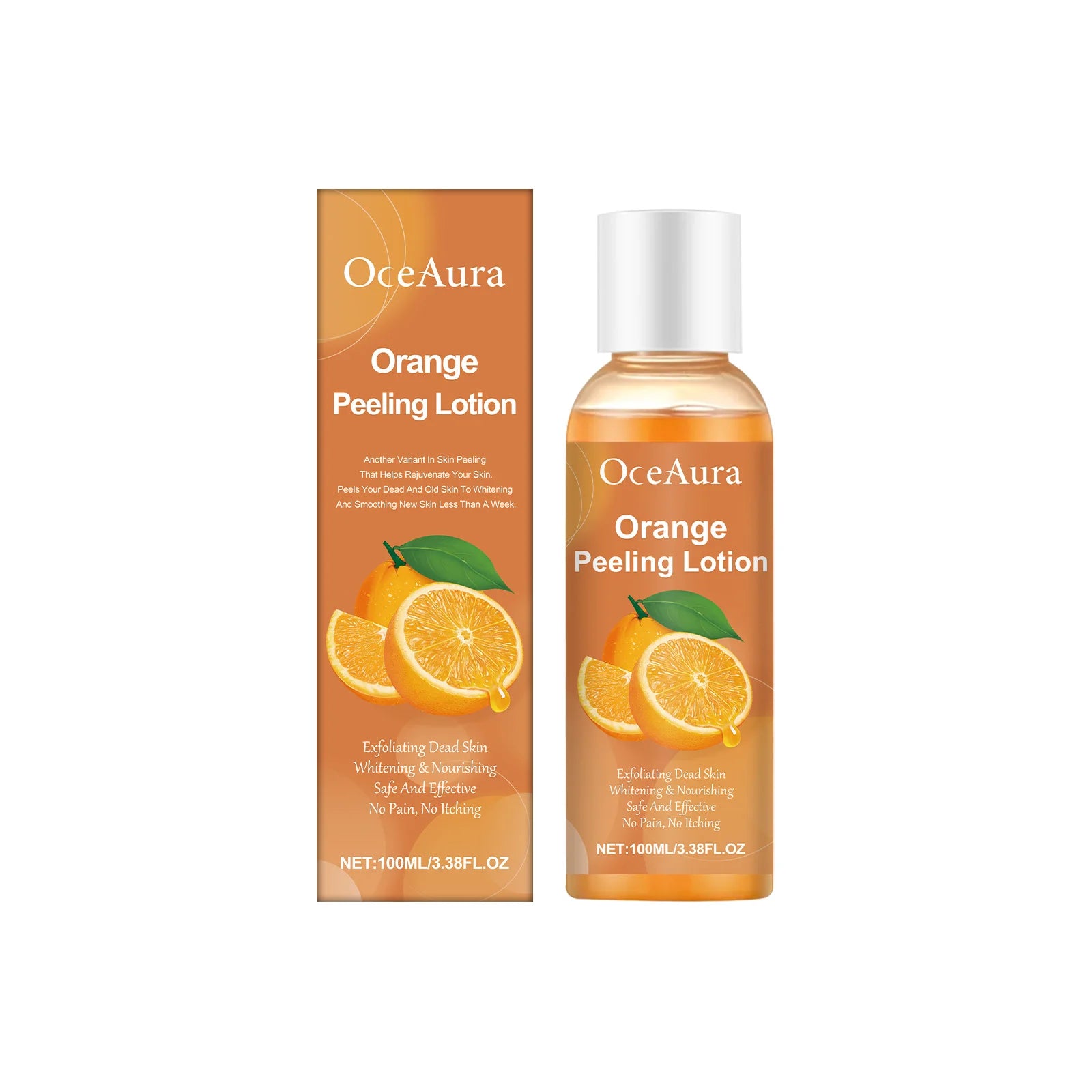 100ML Orange Exfoliating Essential Oil Gentle Dead Skin Remover Hydrating Massage Oil Smoothing Soften Brightening Body Care Oasis Select 100g United States