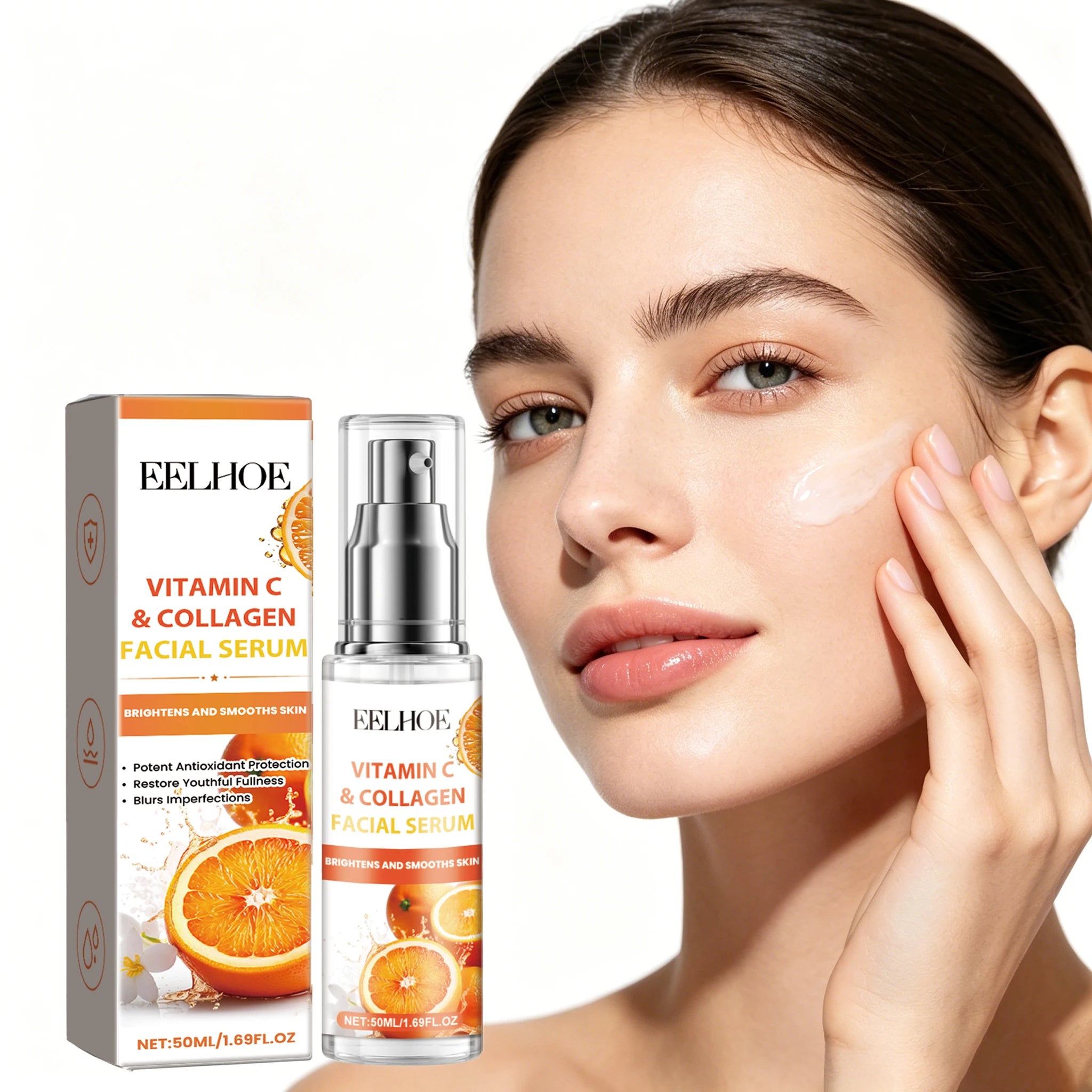 50ML Vitamin C Face Serum Deep Moisturizing Anti-oxidant Boosts Skin Elasticity Fade Fine Lines Firming Reduce Dullness Glowing Facial Serum Oasis Select