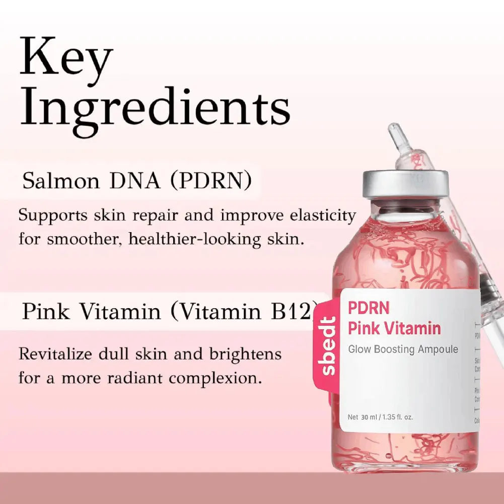 Collagen Peptide Pink PDRN Brightening Essence Ampoule Set Brightening Face Serum Oasis Select