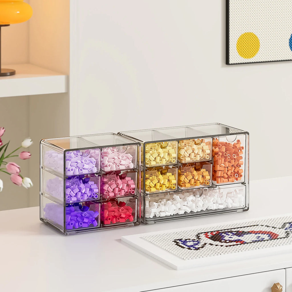 Acrylic Organizer with 6 Drawers ,Clear Storage Drawers for Office Supplies,Desk Organization and Storage for Makeup,Jewelry,Art Oasis Select