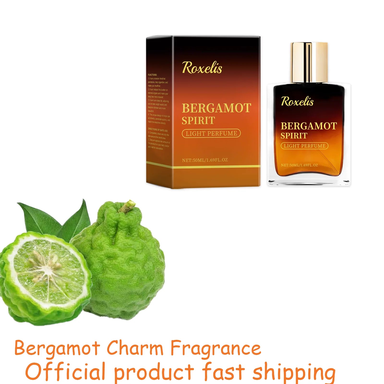 Roxelis Fresh Bergamot Perfume Light Natural Citrus Scent Long Lasting Refreshing Vibrant Charming Body Mist for Women Oasis Select
