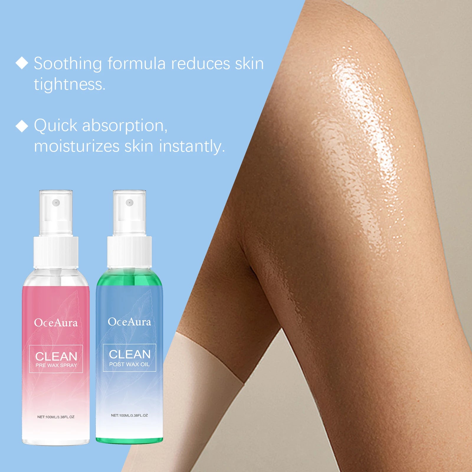 Oceaura After Shaving Spray Gentle Nourishing Skin Deeply Moisturizing Soothing Relieves Irritation Reduce Redness Body Spray Oasis Select