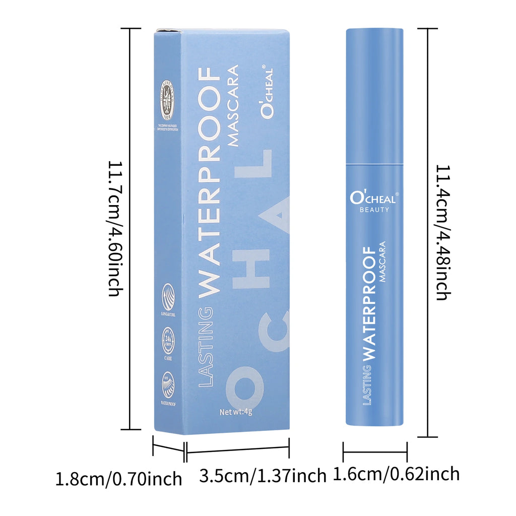 O‘CHEAL Waterproof Matte Mascara Lengthens 4D Curling Mascara Long Lasting Eyelashes Black Fiber Mascara Eye Cosmetic Makeup Oasis Select