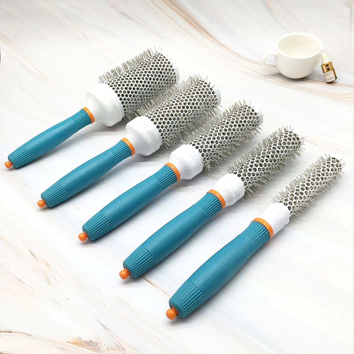 Thermal Round Barrel Hair Brush – Nylon Salon Styling Comb Round Barrel Hair Brush Oasis Select