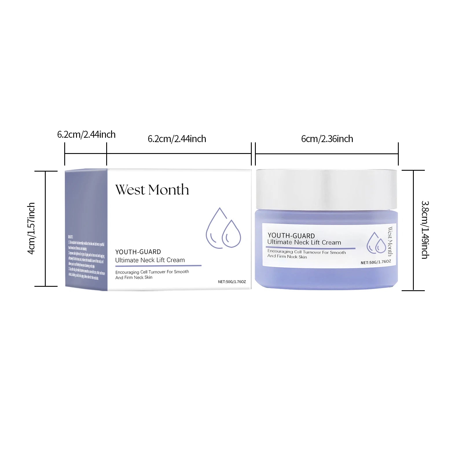50g Neck Care Cream Deep Nourishing Boosts Skin Elasticity Refreshing Non-greasy Tightening Lifting Fade Fine Lines Hydrating Neck Care Lotion Oasis Select