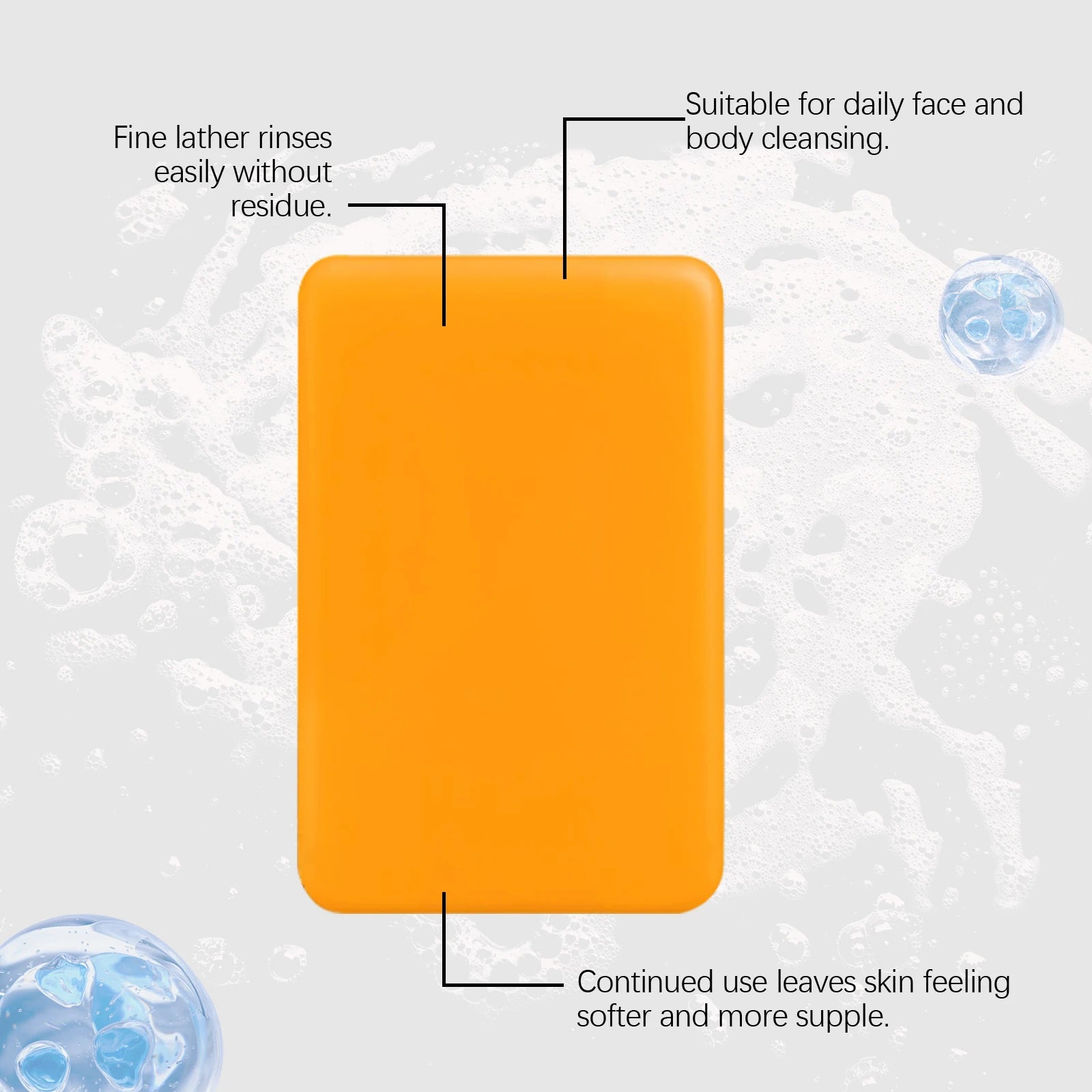 100G Persimmon Body Soap Gentle Cleaning Pore Moisturizing Enhance Smoothness Softening Skin Deodorize Rich Bubble Body Soap Bar Oasis Select