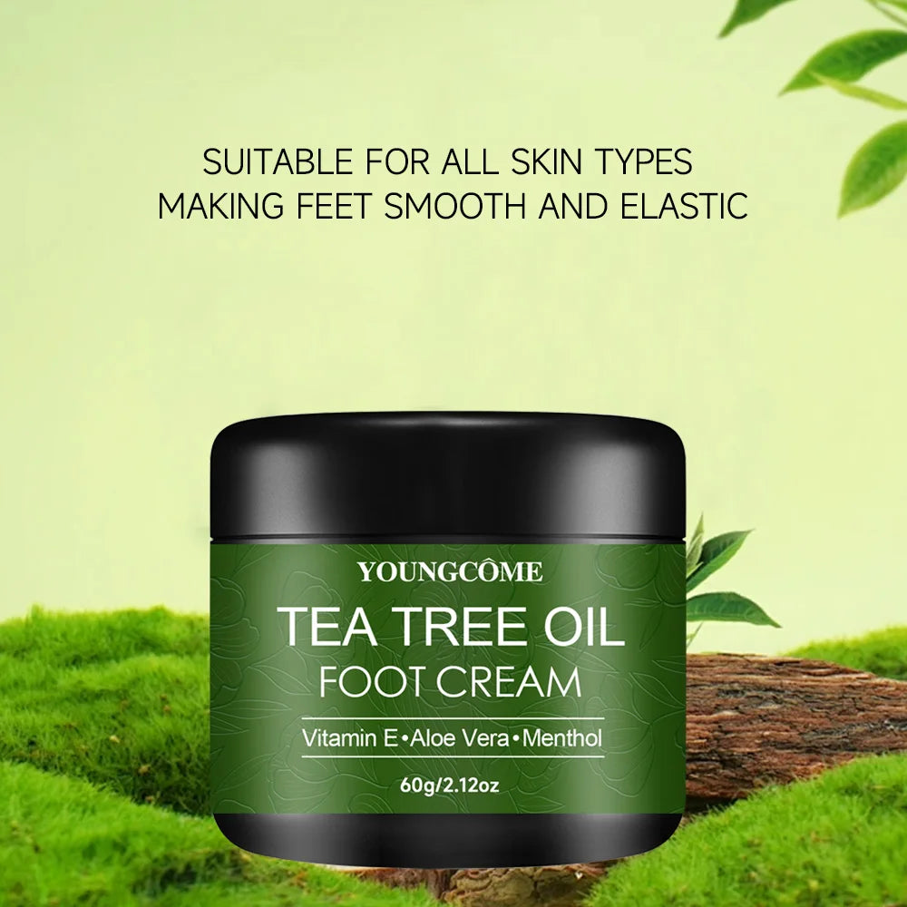 Foot moisturizer with aloe vera and tea tree oil to deeply nourish the skin, for dry and rough skin, daily hand and foot care Oasis Select