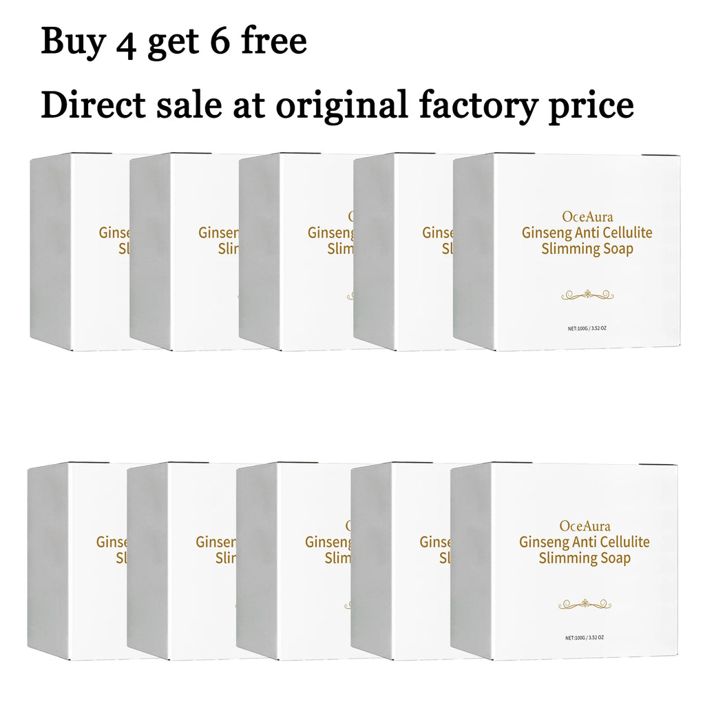 100G Ginseng Body Slimming Soap Gentle Cleaning Body Tightening Skin Moisturizing Enhance Skin Elasticity Improve Firmness Body Soap Oasis Select 10 pcs United States