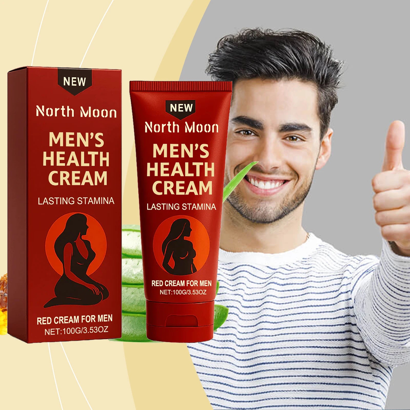 North Moon Men Intimate Care Cream Massage Cream Gentle Moisturizing Nourishing Body Skin Comfort External Use Daily Care 100g Oasis Select