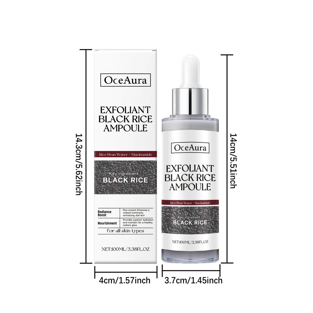 100ML Rice Brightening Exfoliating Ampoule Gentle Cleaning Face Essence Softening Smoothing Boost Radiance Daily Facial Serum Oasis Select