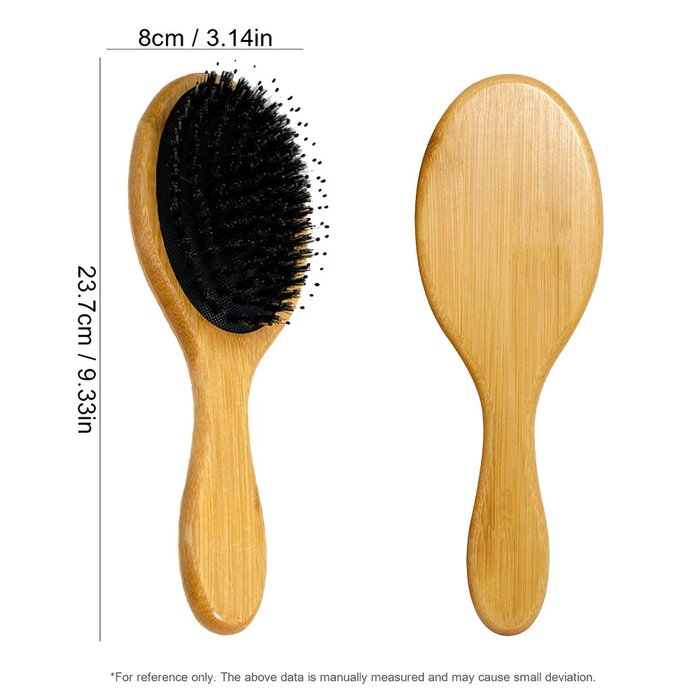 Bamboo Air Cushion Massage Comb – Scalp & Hair Care Brush Bamboo Hair Comb Oasis Select 861-2B-Big2