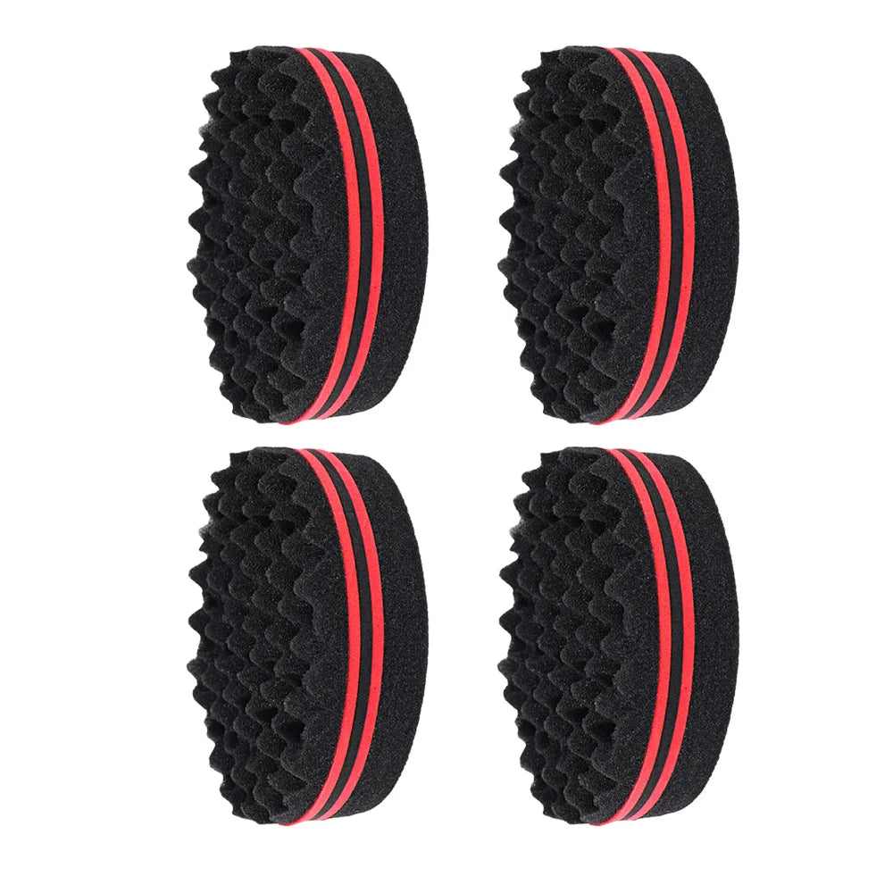 Double-Sided Twist Hair Sponge Brush – Afro Curl Styling Hair Sponge Brush Oasis Select Small-4pcs